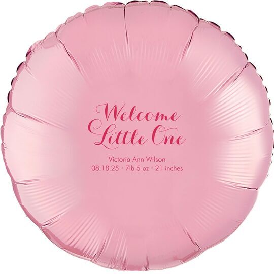 Welcome Little One Mylar Balloons